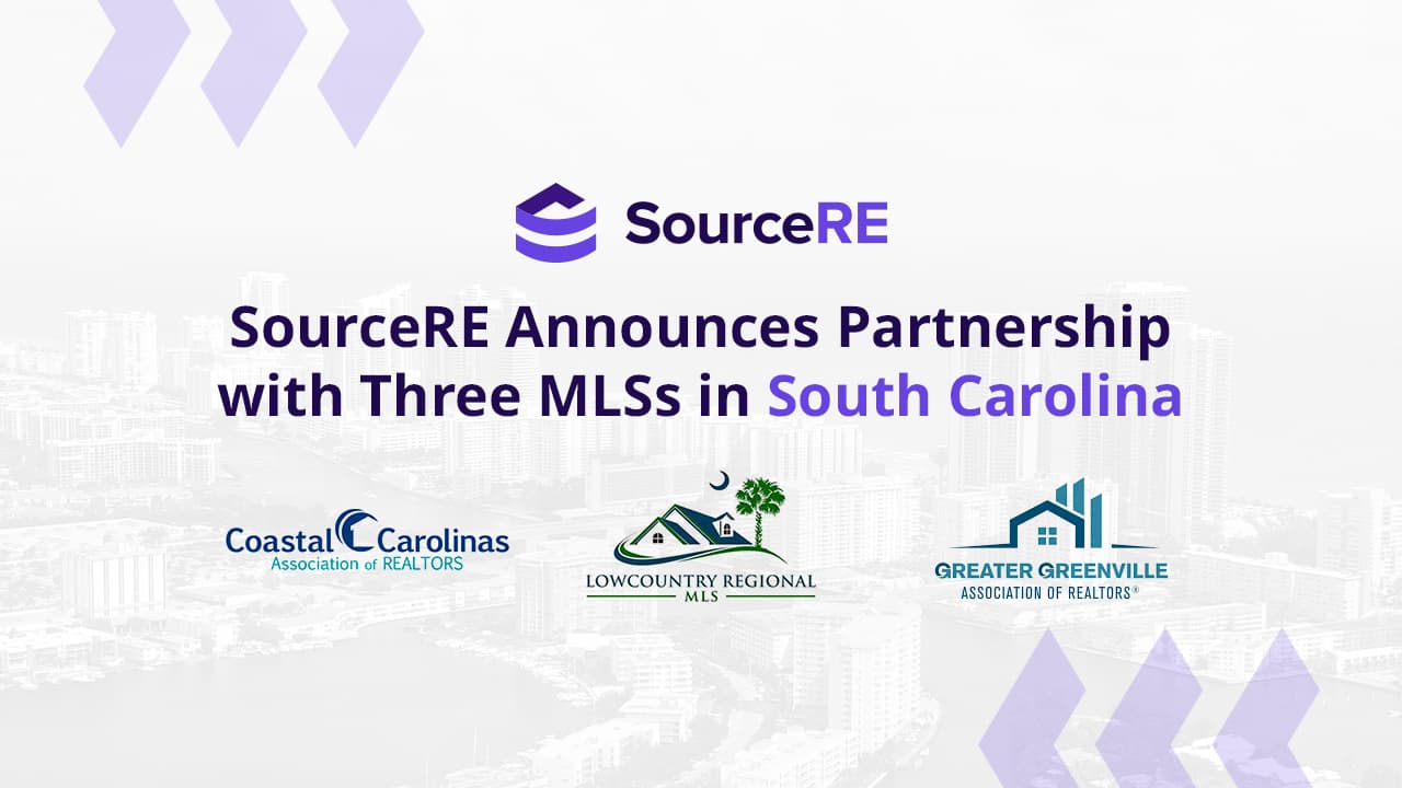 SourceRE Announces Partnership with Three MLSs in South Carolina1